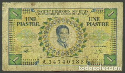 Billetes extranjeros: INDOCHINA FRANCESA. (Emision de Vietnam). 1 piastre = 1 dong (1953). Pick 104.