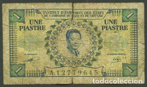 Billetes extranjeros: INDOCHINA FRANCESA. (Emision de Vietnam). 1 piastre = 1 dong (1953). Pick 104.