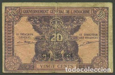 Billetes extranjeros: INDOCHINA FRANCESA. 20 cents (1942). Pick 90.