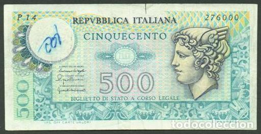 Billetes extranjeros: ITALIA. 500 lire 20.12.1976. Pick 95.