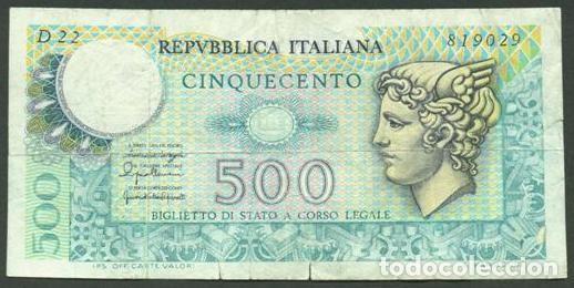Billetes extranjeros: ITALIA. 500 lire 20.12.1976. Pick 95.