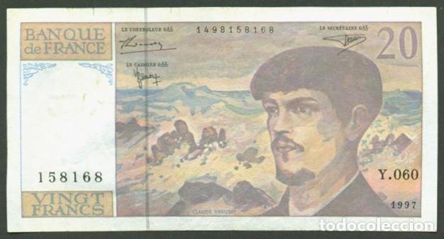 Billetes extranjeros: FRANCIA. 20 francs 1997. Claude Debussy. Pick 151i.