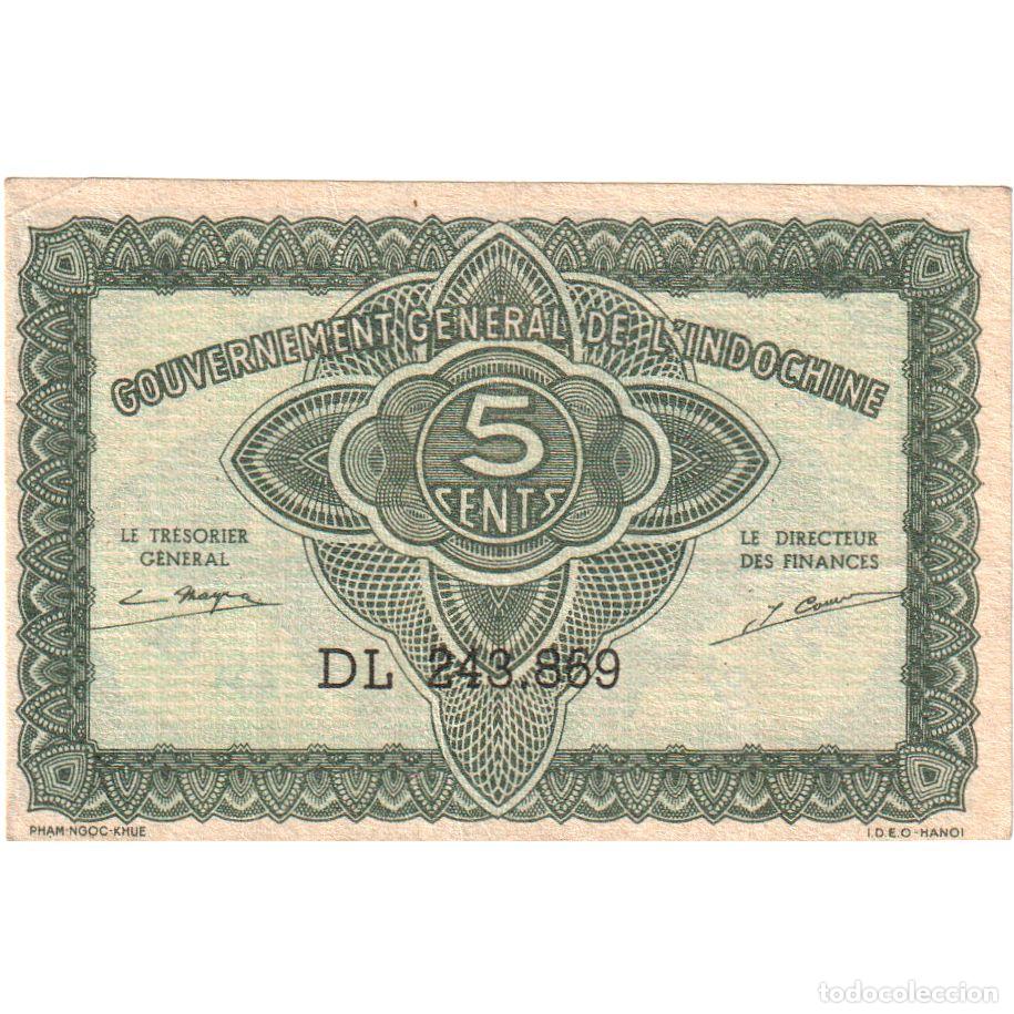 Billetes extranjeros: [#196764] INDOCHINA FRANCESA, 5 Cents, EBC