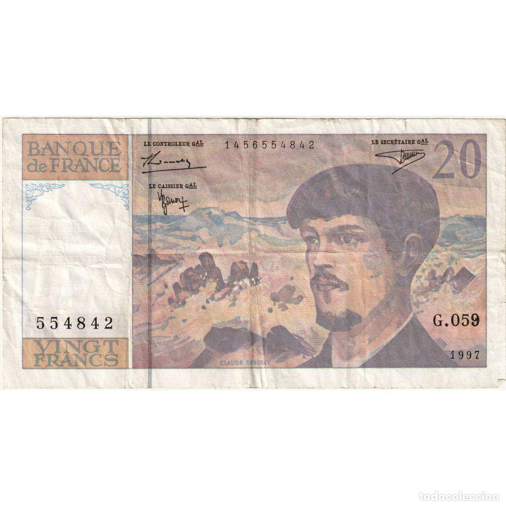 Billetes extranjeros: [#1290828] Francia, 20 Francs, Debussy, G.059554842, MBC - Foto 1