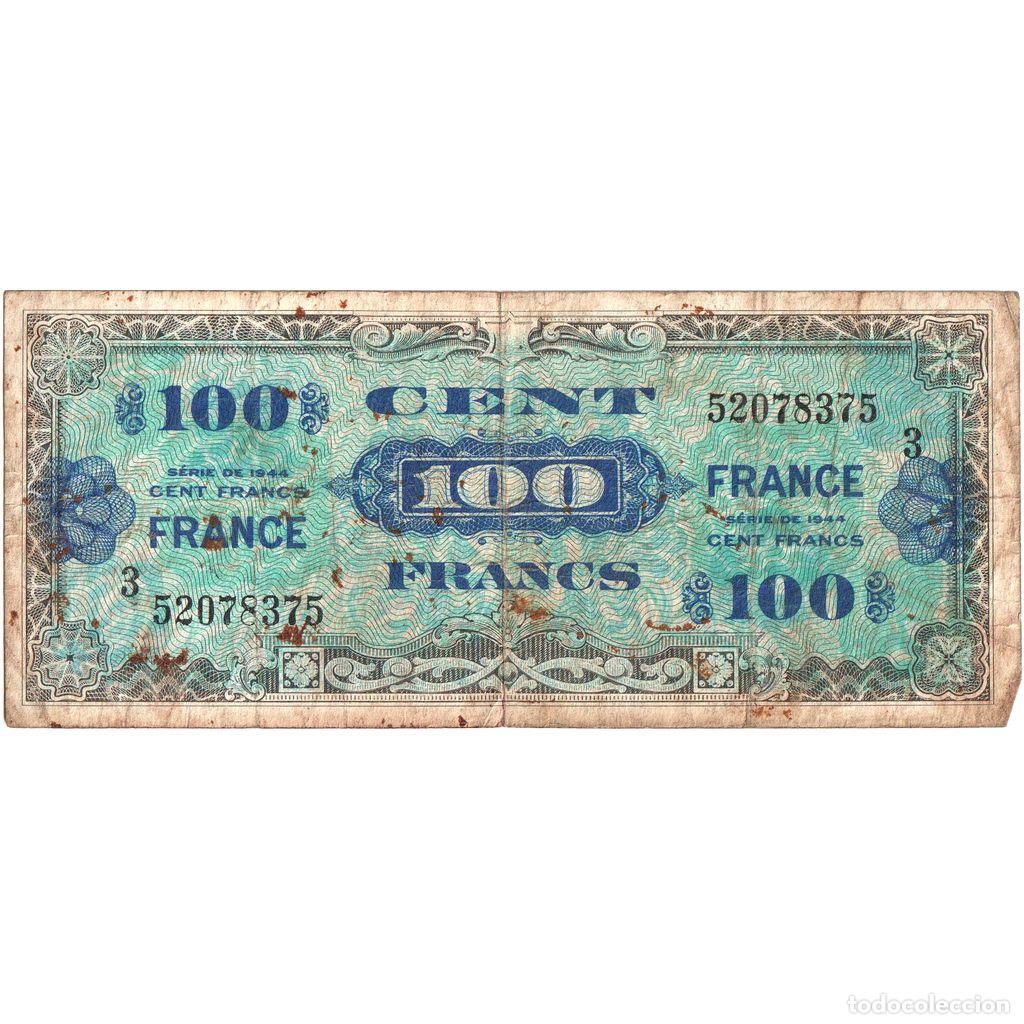 Internationale Banknoten: [#1294078] Francia, 100 Francs, 1944, BC, Fayette:25.3, KM:123a