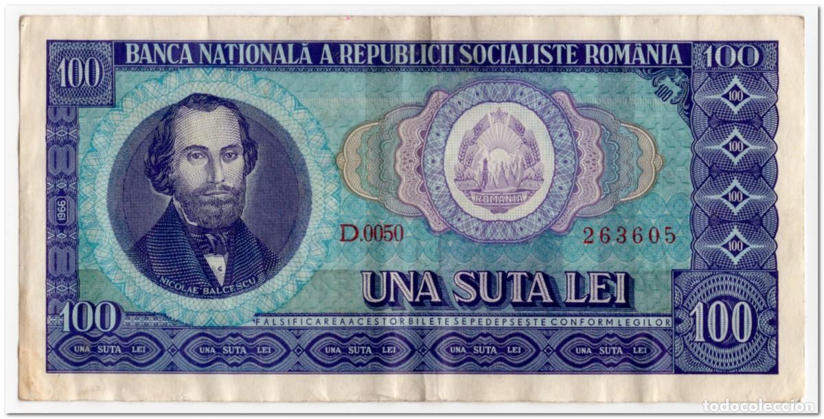 Billetes extranjeros: ROMANIA,100 LEI,1966,P.97,VF
