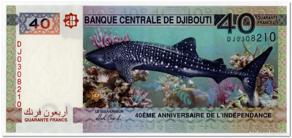Billetes extranjeros: DJIBOUTI,40 FRANCS,2017,P.46,UNC