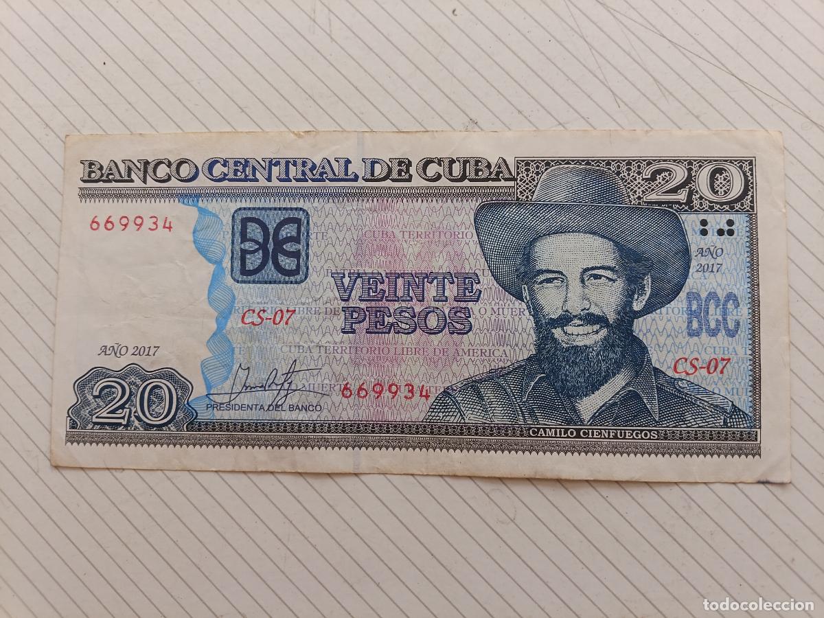 Billetes extranjeros: Cuba. 20 pesos de 2017