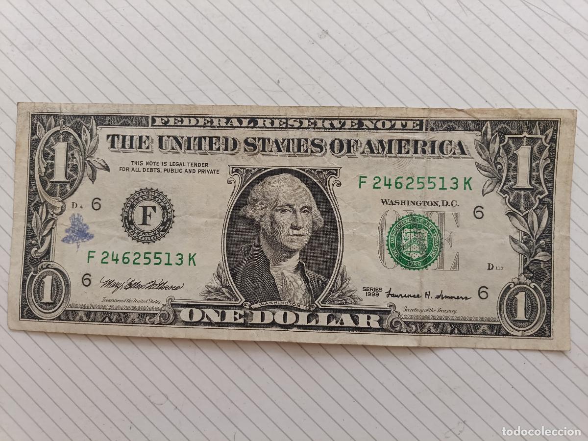Billetes extranjeros: Estados Unidos. 1 dollar 1999
