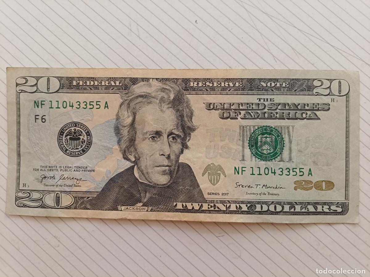 Billetes extranjeros: Estados Unidos. 20 dollars 2017