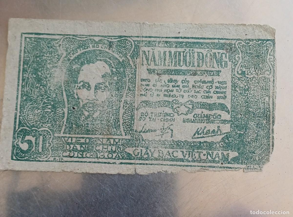 Billetes extranjeros: Vietnam 50 dong a&ntilde;os 40