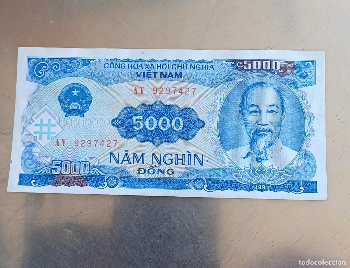 Billetes extranjeros: Vietnam 5000 dong 1991