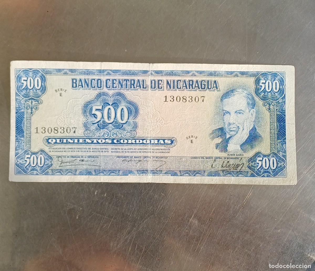 Billetes extranjeros: Nicaragua 500 cordobas