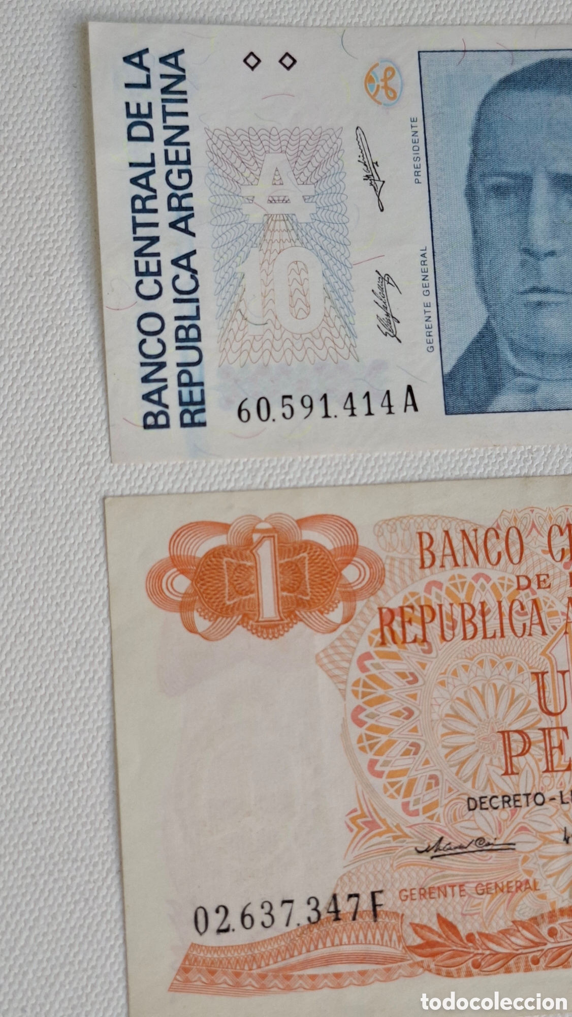 Billetes extranjeros: Lote Billetes Argentina sin circular UNC - Foto 7