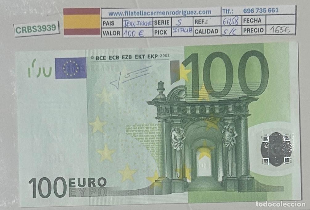 Billetes extranjeros: CRBS3939 BILLETE ITALIA 100 EUROS 2002 SERIE S FIRMA JEAN TRICHET SIN CIRCULAR