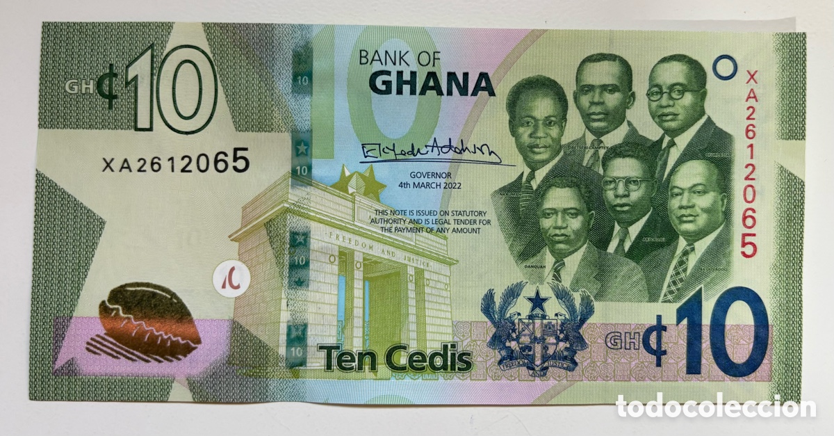 Billetes extranjeros: Billete GHANA 10 Cedis 2022 SC