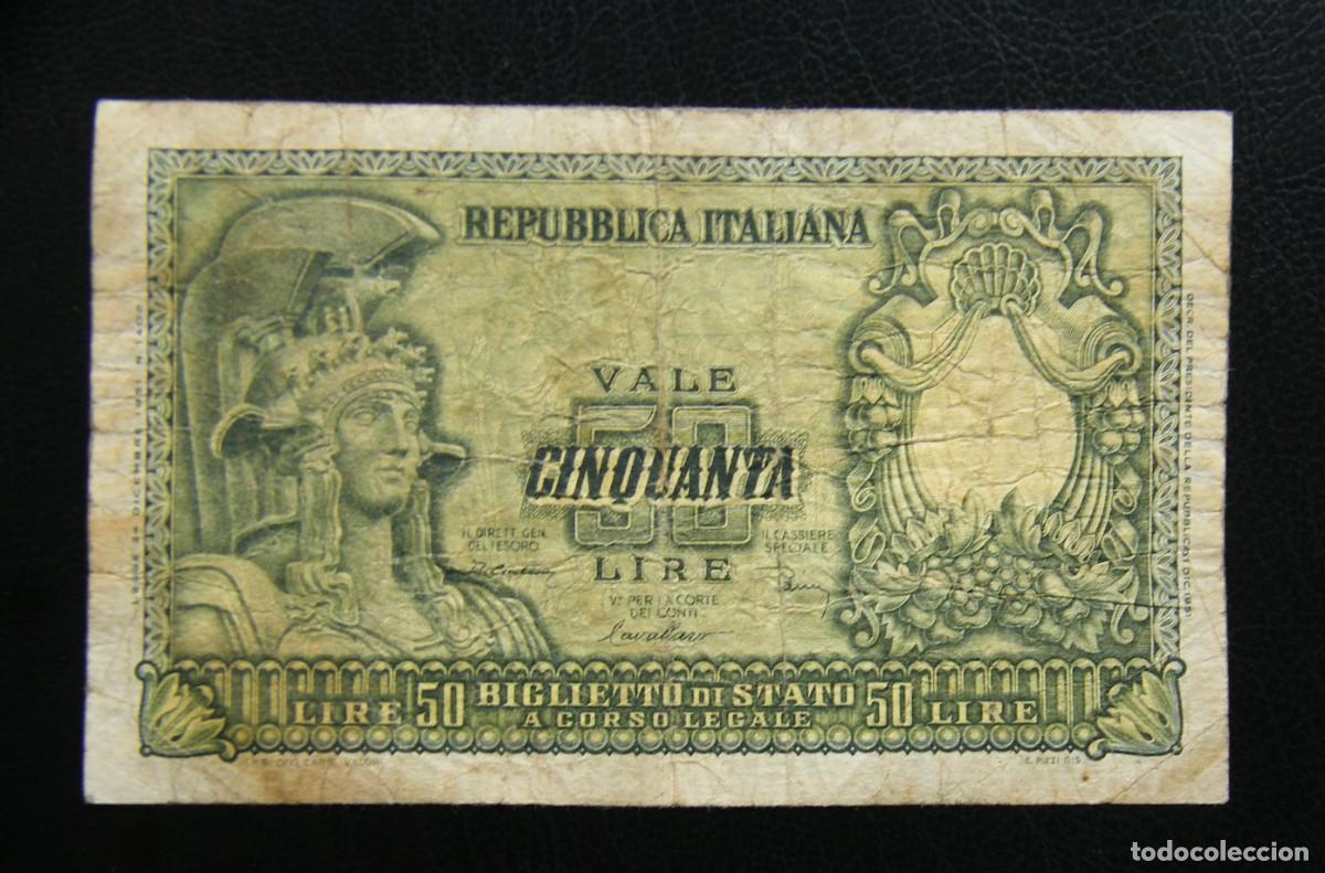Billetes extranjeros: ITALIA BILLETE DE 50 LIRAS 1951 CIRCULADO