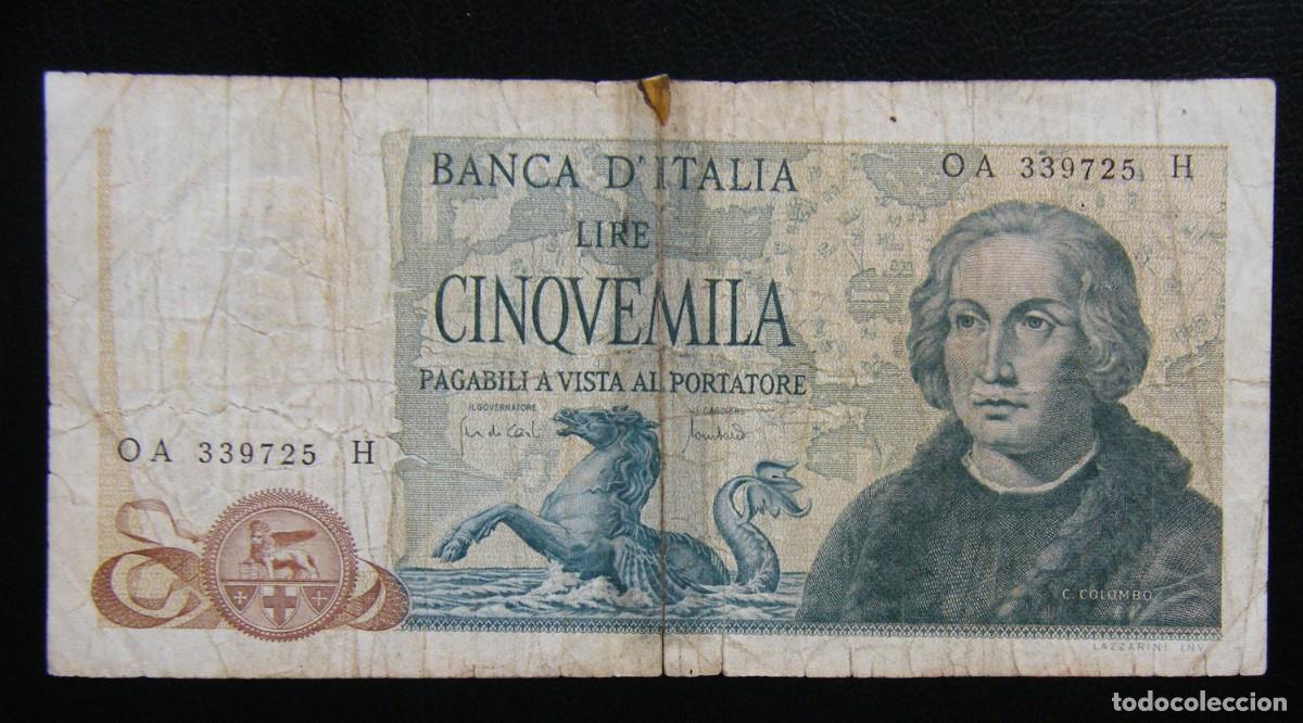Banconote internazionali: ITALIA BILLETE DE 5.000 LIRAS 1971 CIRCULADO