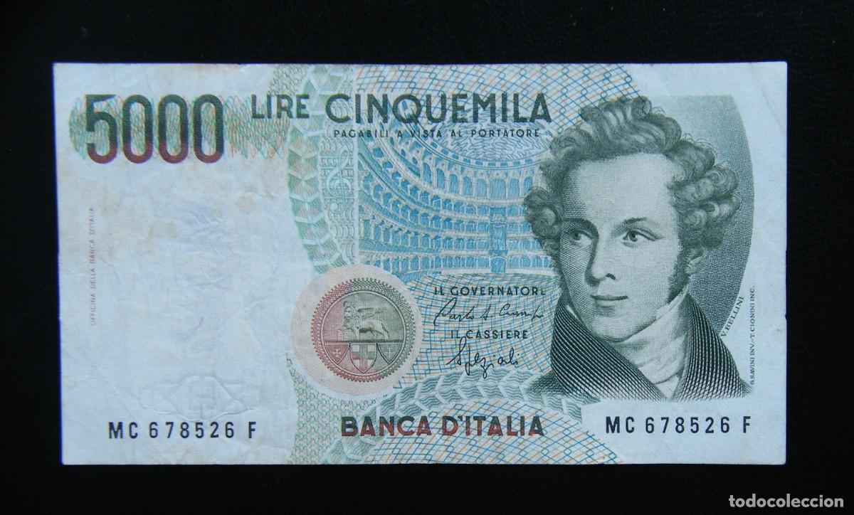 Internationale Banknoten: ITALIA BILLETE DE 5.000 LIRAS 1985 CIRCULADO