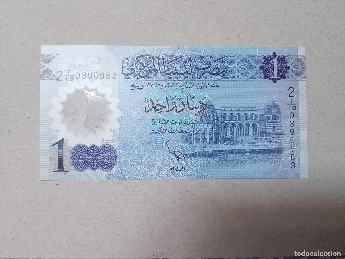 Billetes extranjeros: Billete Libia, 1 dinar, a&ntilde;o 2019, UNC - Foto 1