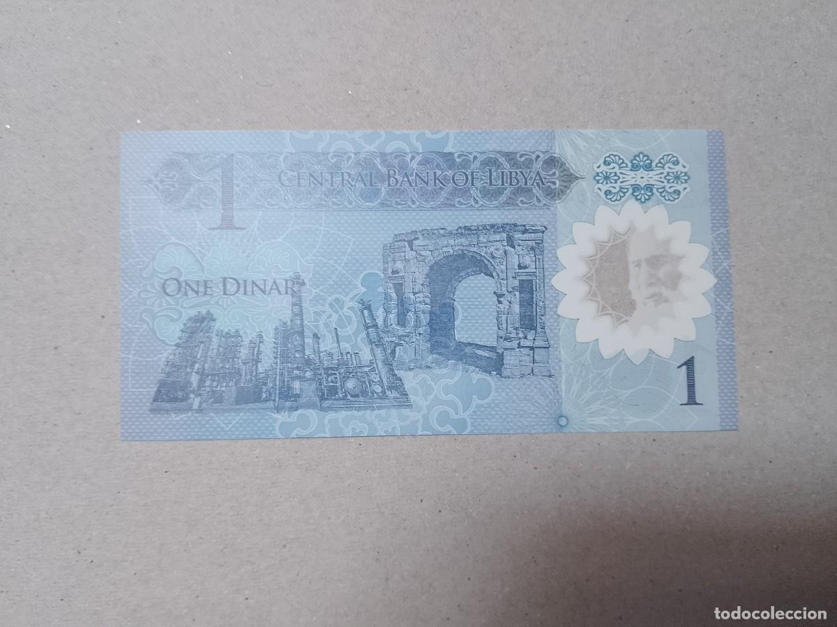 Billetes extranjeros: Billete Libia, 1 dinar, a&ntilde;o 2019, UNC - Foto 2
