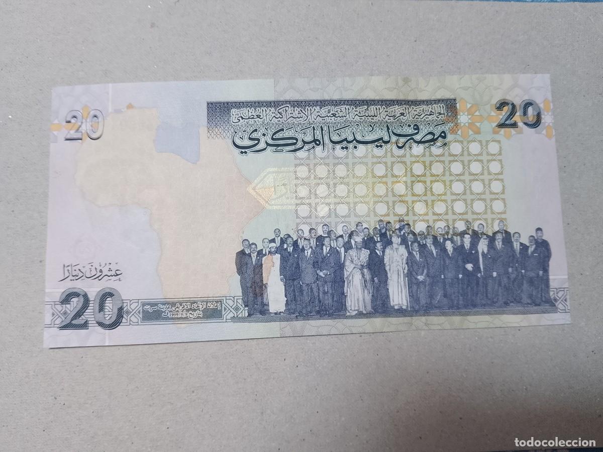 Billetes extranjeros: Billete Libia, 20 dinar, a&ntilde;o 2009, UNC - Foto 1