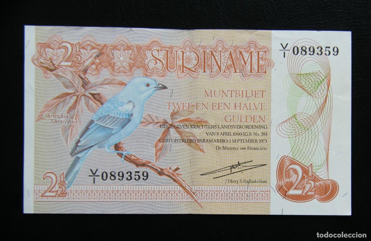 Notas Internacionais: SURINAM BILLETE DE 2 1/2 GULDEN 1973 EXCELENTE