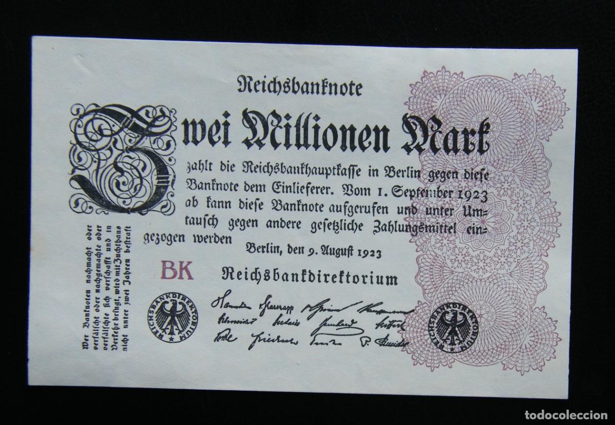 Billetes extranjeros: ALEMANIA BILLETE DE 2.00.00 DE MARCOS 1923 NUEVO