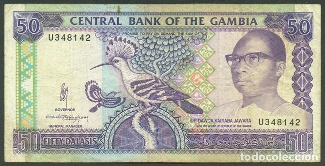 Billetes extranjeros: GAMBIA. 50 dalasis (1989). Pick 15.