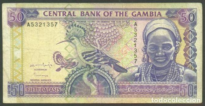 Billetes extranjeros: GAMBIA. 50 dalasis (2001). Pick 23c.
