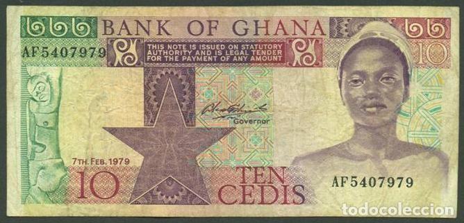 Billetes extranjeros: GHANA. 10 cedis 7.2. 1979. Pick 20a.
