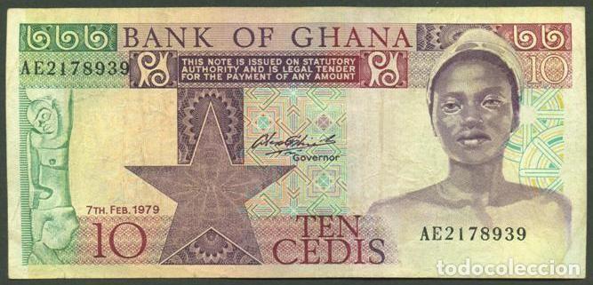 Billetes extranjeros: GHANA. 10 cedis 7.2. 1979. Pick 20a.