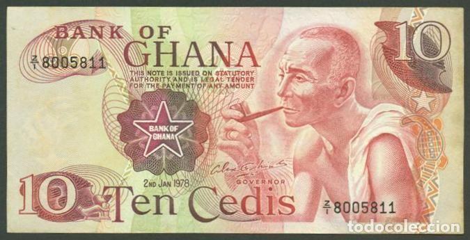 Billetes extranjeros: GHANA. 10 cedis 2.1.1978. Pick 16f.