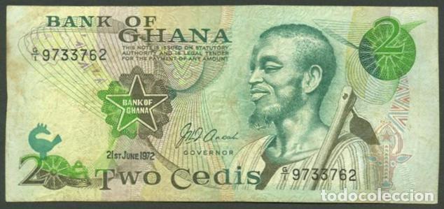 Billetes extranjeros: GHANA. 2 cedis 21.6. 1972. Pick 14a