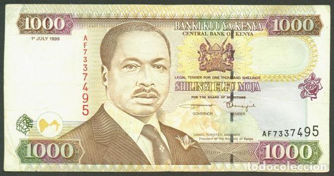 Billetes extranjeros: KENIA. 1000 shilingi 1.7.1999