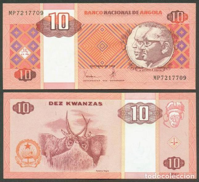 Billetes extranjeros: ANGOLA. 10 kwanzas octubre 1999. Pick 145.