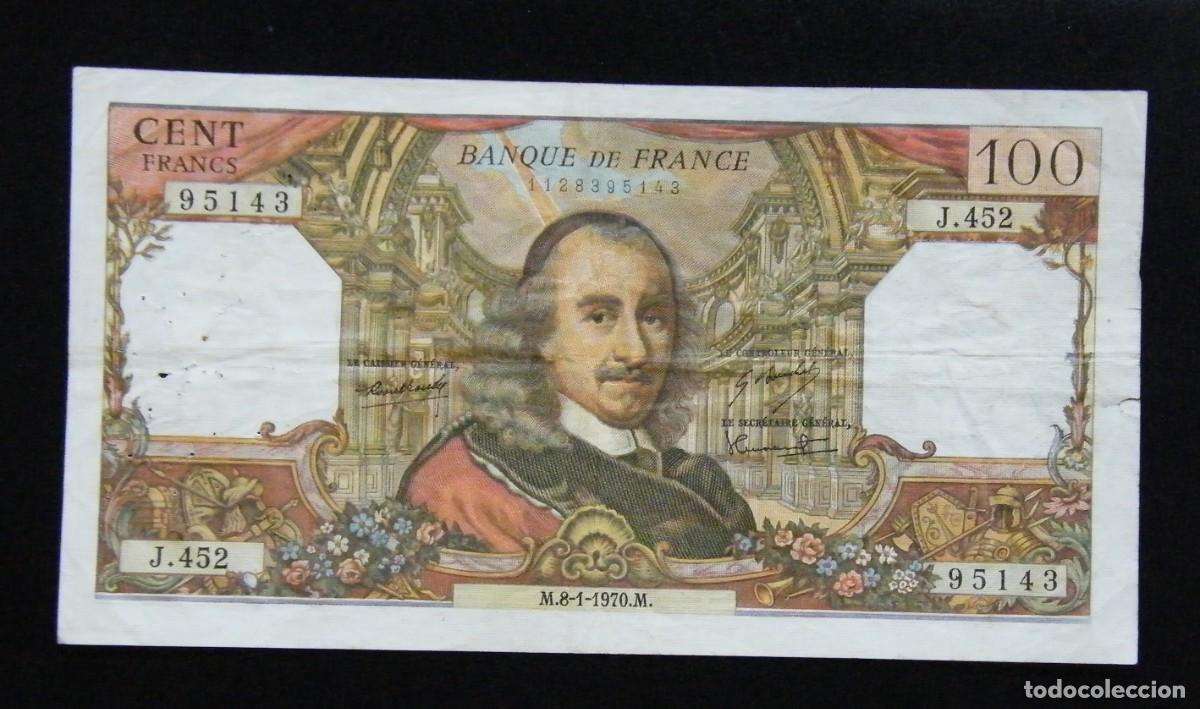 International Banknotes: FRANCIA BILLETE DE 100 FRANCOS 1970 &uml;CORNEILLE&uml; CIRCULADO