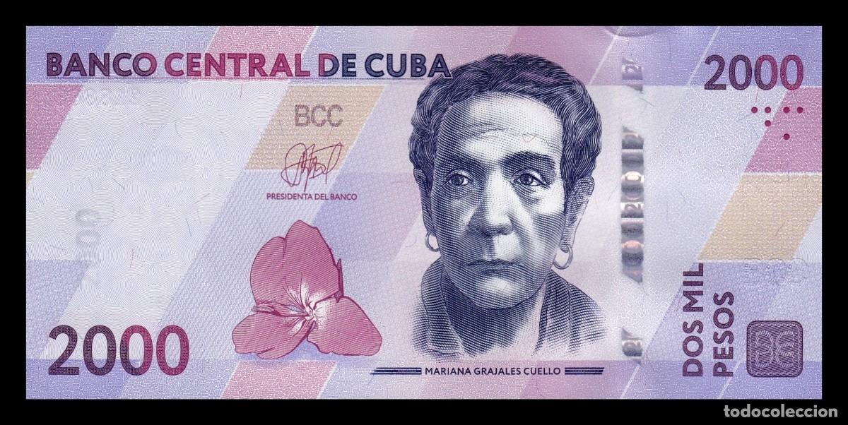 Billetes extranjeros: Cuba 2000 Pesos Mariana Grajales Cuello 2026 Pick 145 Nuevo Sc Unc