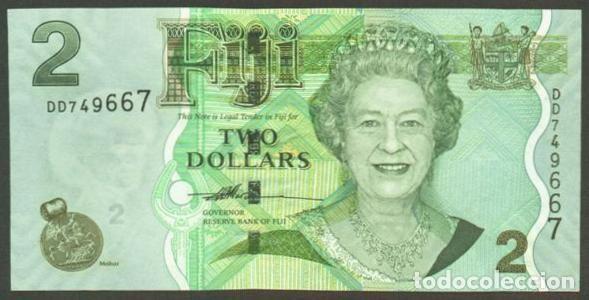 Internationale Banknoten: FIJI (FIYI). 2 dolares (2007). Pick 109a. Ver firma.