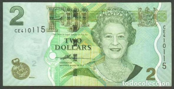 Internationale Banknoten: FIJI (FIYI). 2 dolares (2007). Pick 109a. Ver firma.