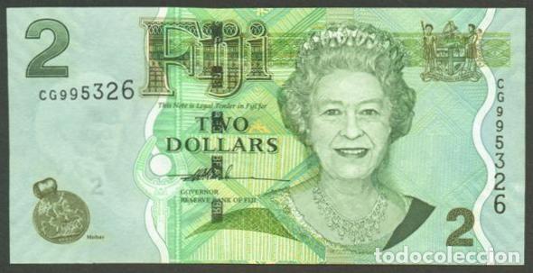Internationale Banknoten: FIJI (FIYI). 2 dolares (2007). Pick 109a. Ver firma.