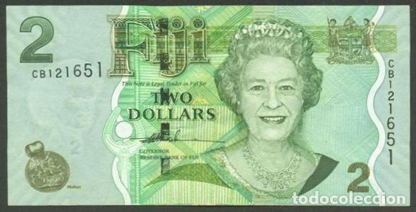 Internationale Banknoten: FIJI (FIYI). 2 dolares (2007). Pick 109a. Ver firma.