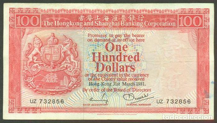 Billetes extranjeros: HONG KONG. HSBC. 100 dolars 1983. Pick 187d. Titulares: Manager - General Manager.