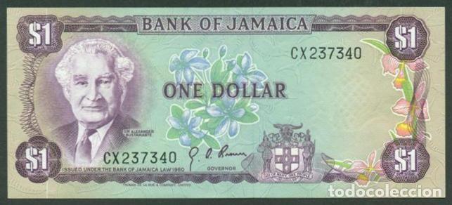 Billetes extranjeros: JAMAICA. 1 $ S/F (1976). Pick 59a. Firma 4.
