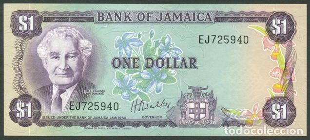 Billetes extranjeros: JAMAICA. 1 $ S/F (1976). Pick 59b. Firma 5.