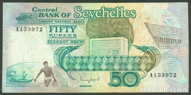 Billetes extranjeros: SEYCHELLES. 50 rupees S/F(1989). Pick 34. Serie A.