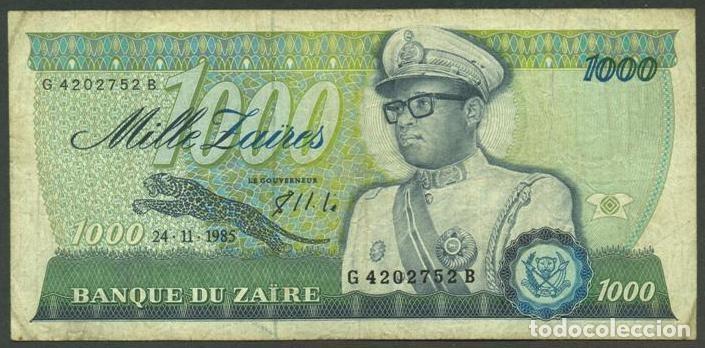 Billetes extranjeros: ZAIRE. 1000 zaires 24.11.1985. Pick 31.