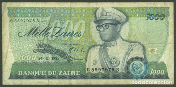 Billetes extranjeros: ZAIRE. 1000 zaires 24.11.1985. Pick 31.