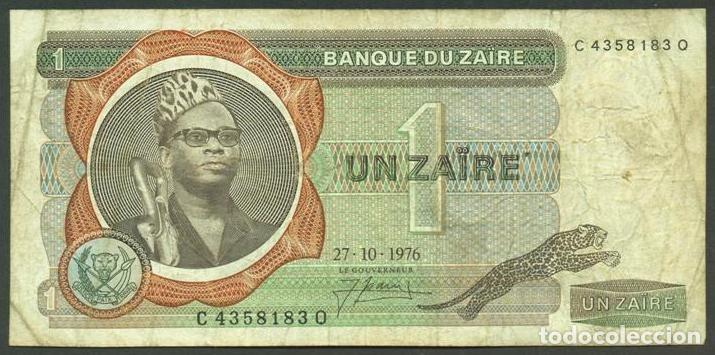Billetes extranjeros: ZAIRE. 1 zaire 27.10.1976. Pick 18a.
