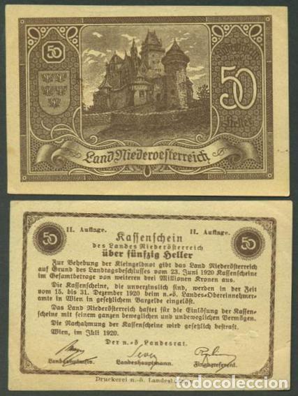 Billetes extranjeros: AUSTRIA (Local, Viena). 50 heller 1.7.1920.